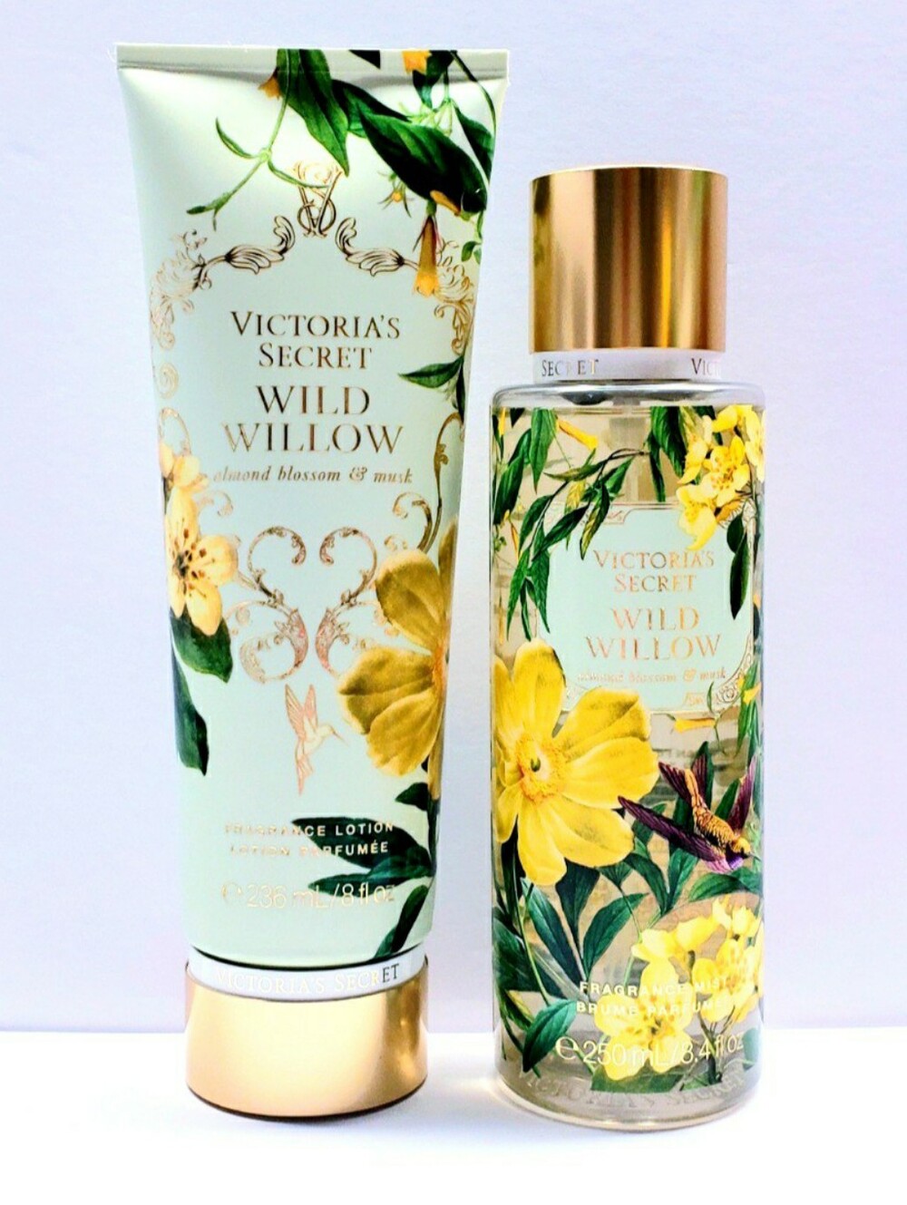 Victoria's Secret WILD WILLOW Fragrance Lotion and Fragrance Mist - 2 pcs
